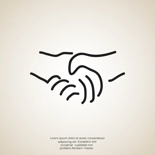 Serrer la main symbole — Image vectorielle