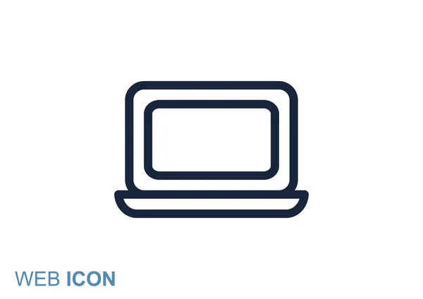 Simple icono web portátil — Vector de stock