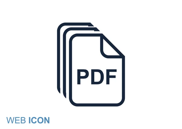 Arquivos PDF ícone web simples — Vetor de Stock