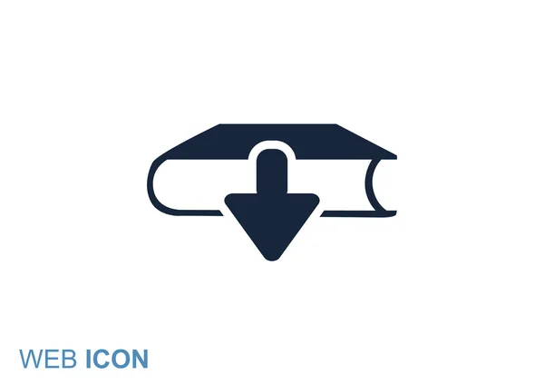 Het boek web icon downloaden — Stockvector