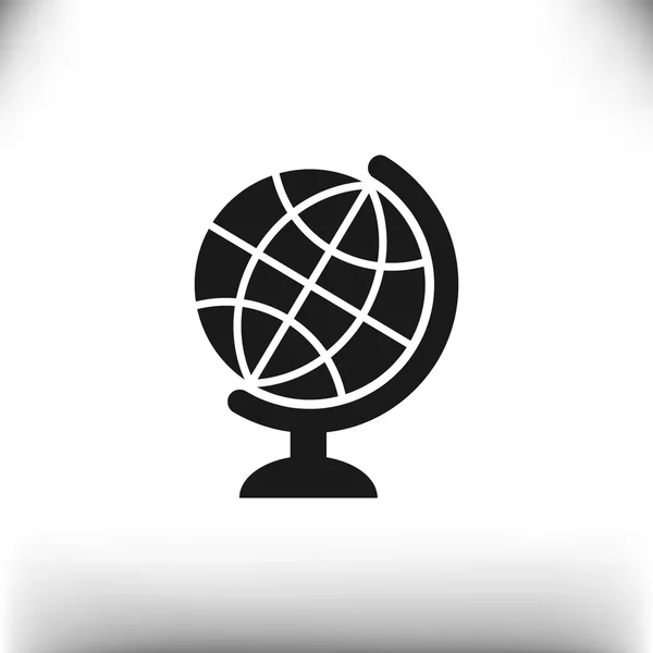 Globo simple icono web — Vector de stock