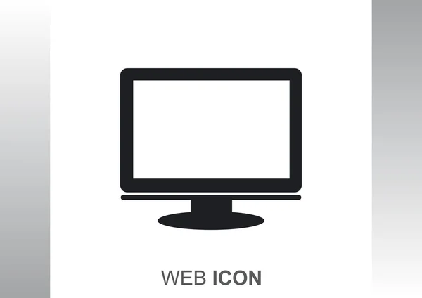 Ícone web de tela de monitor em branco — Vetor de Stock