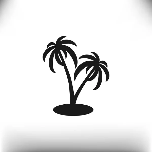 Exotic island with palm trees — Stock Vector