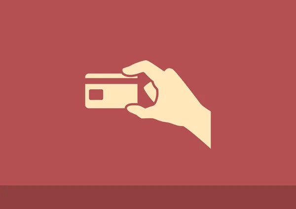 Kreditkarte in der Hand — Stockvektor