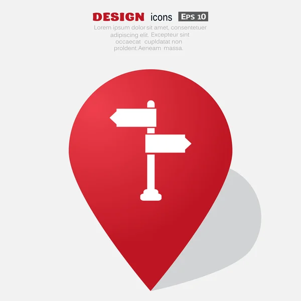 Ícone de ponteiro de estrada —  Vetores de Stock