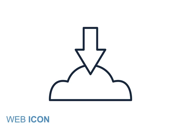 Symbole zum Hochladen von Cloud-Dateien — Stockvektor