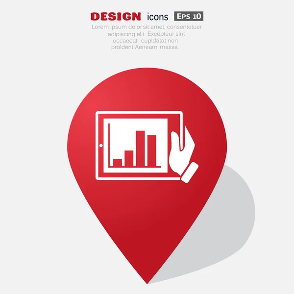 Tableta digital icono web simple — Archivo Imágenes Vectoriales