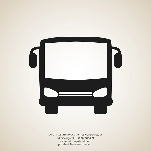 Simple bus front web icon — Stock Vector