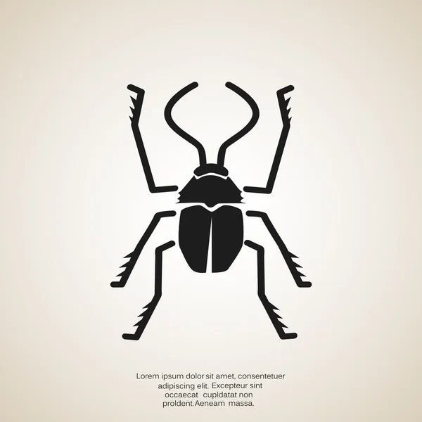 Anahat böceği böcek simgesiyle — Stok Vektör