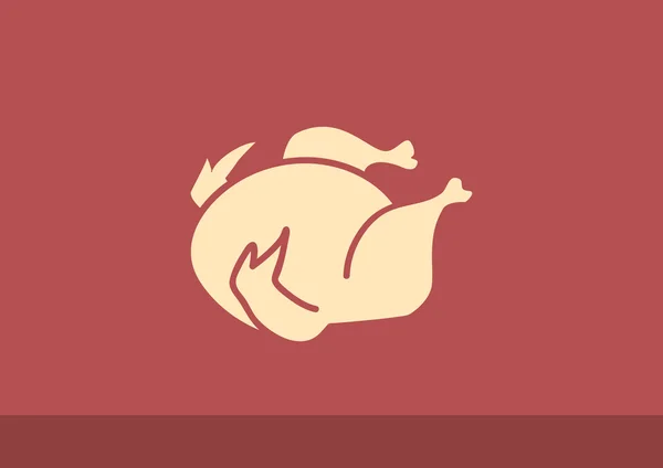 Reasted chicken web icon — стоковый вектор