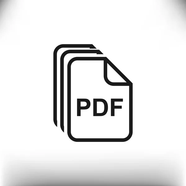 Filer Pdf enkel spindelväv ikonen — Stock vektor
