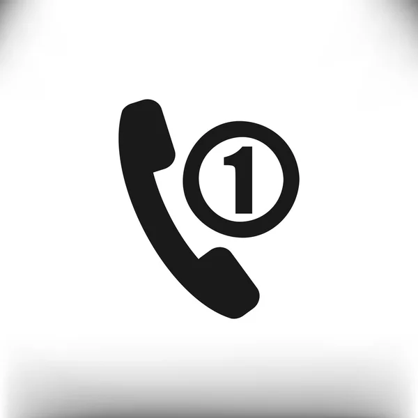 Tubo de telefone com chamada ausente — Vetor de Stock