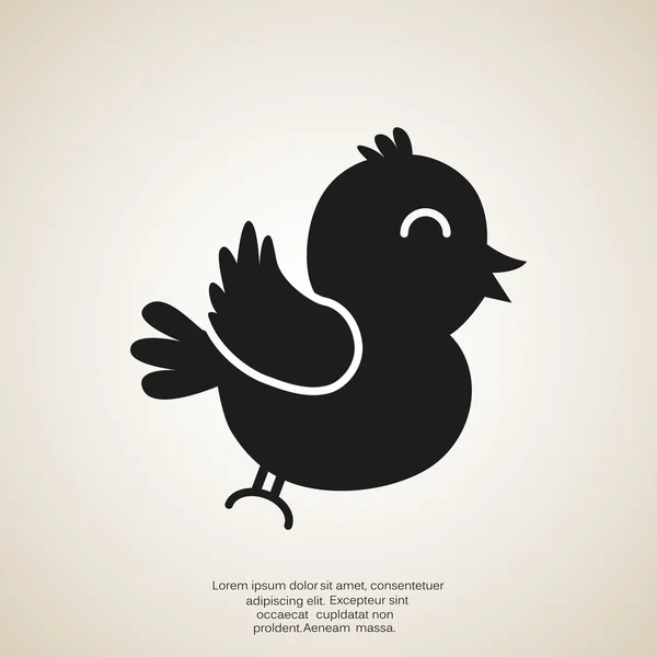 Τραγούδι που εικονίδιο πτηνών απλό web — Διανυσματικό Αρχείο