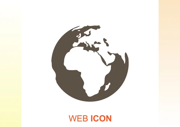 Planet Erde Web-Symbol — Stockvektor