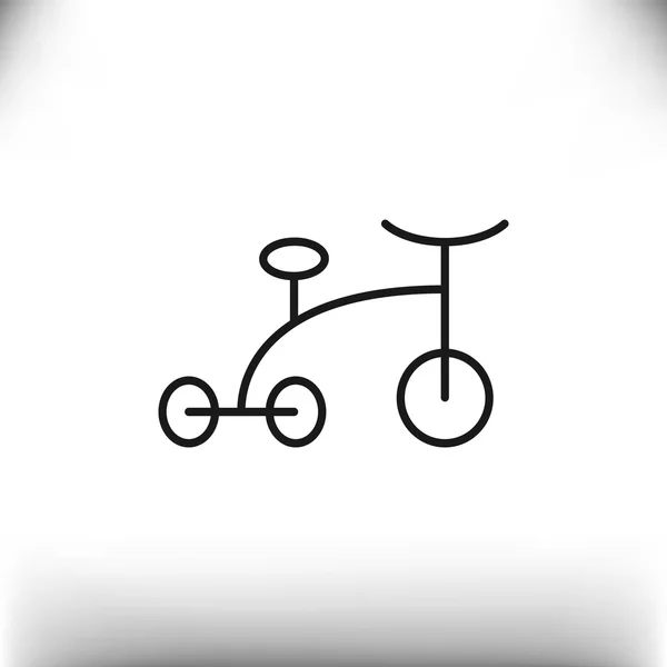 Baby driewieler eenvoudige pictogram — Stockvector