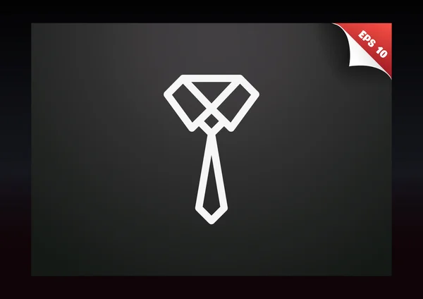 Knotted necktie ícone web simples — Vetor de Stock