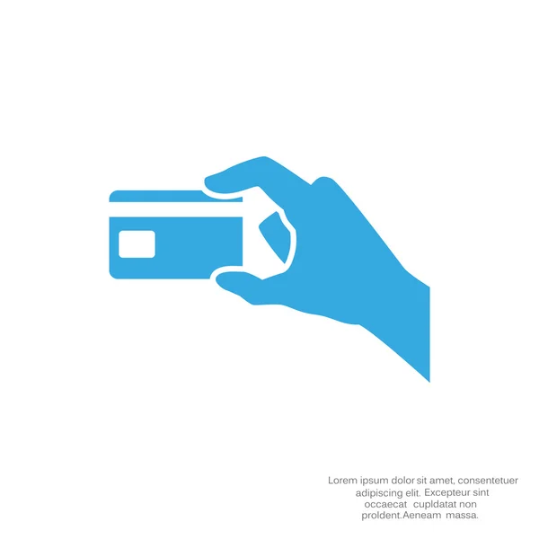 Hand holding credit card — Stock Vector