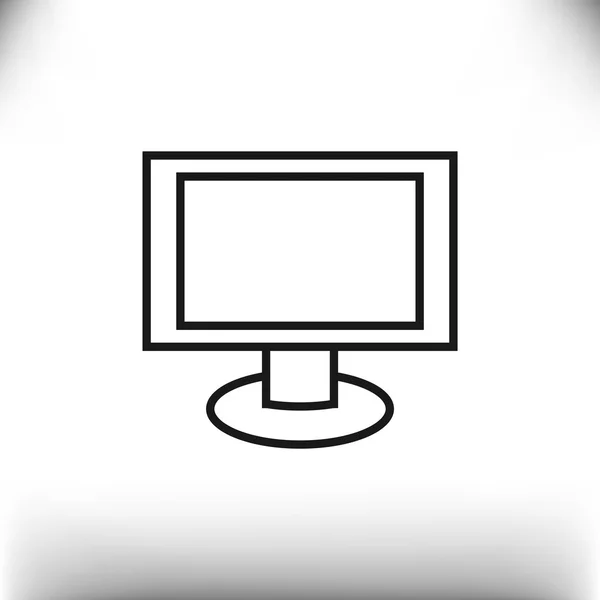 Blank monitor screen web icon — Stock Vector