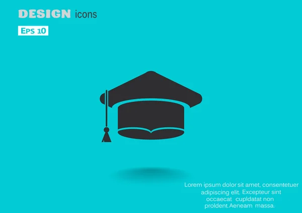 Academic hat simple web icon — Stock Vector