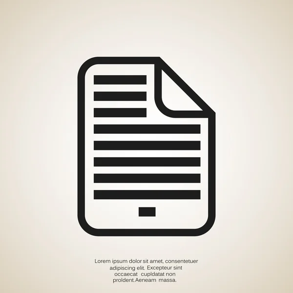 Archivo de documento icono web simple — Vector de stock