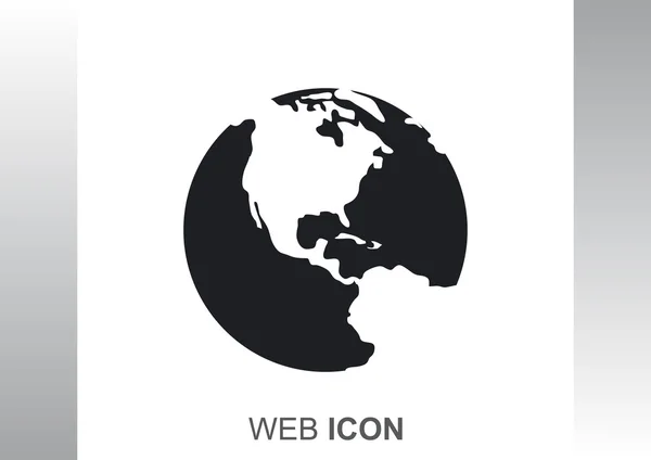 Planet Erde Web-Symbol — Stockvektor