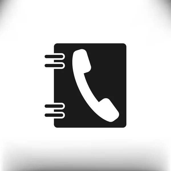 Contacten web telefoonpictogram — Stockvector