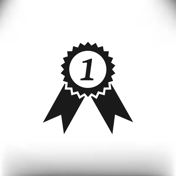 Medalha para primeiro lugar web ícone — Vetor de Stock