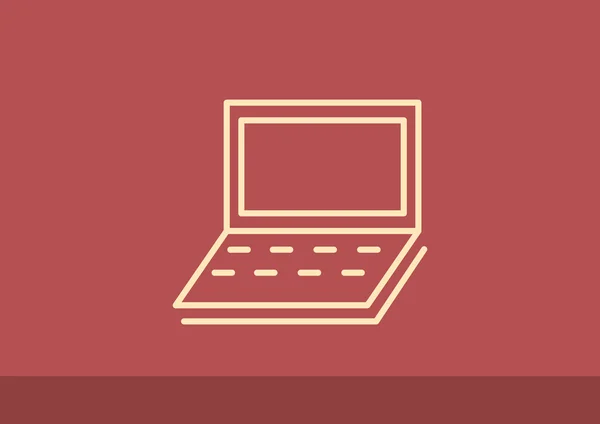 Простая иконка для ноутбука — стоковый вектор