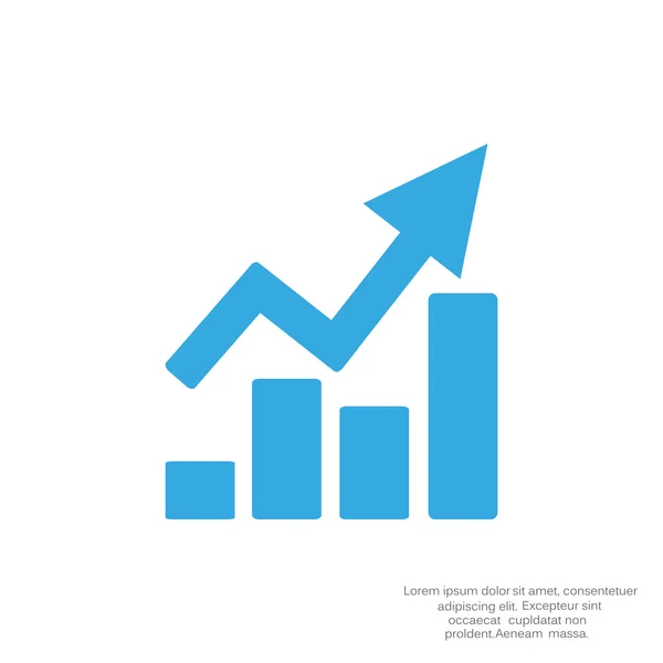 Висхідний граф проста веб-іконка — стоковий вектор