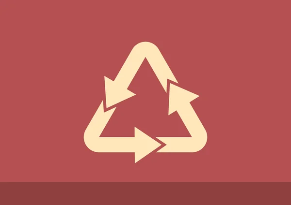 Waste recycling symbol with arrows icon, simple vector illustration — Stock Vector