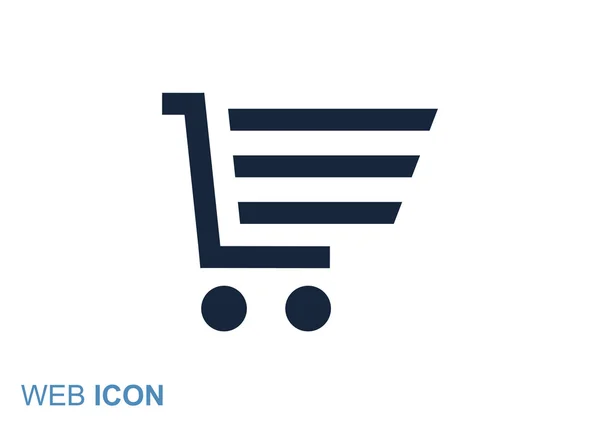 Nákupní košík jednoduchý web ikony — Stockový vektor