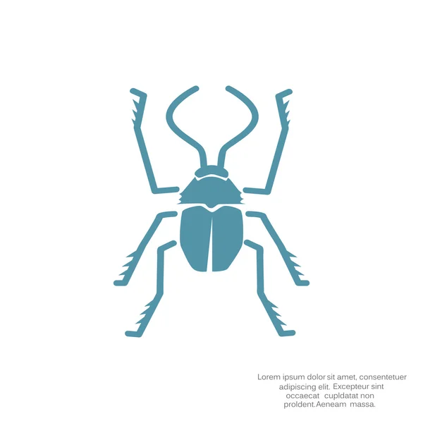 Anahat böceği böcek simgesiyle — Stok Vektör