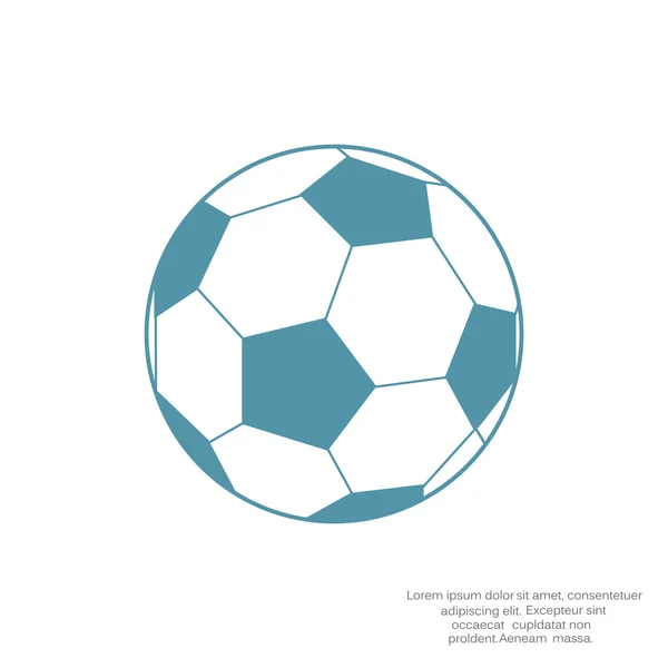 Voetbal bal web pictogram — Stockvector