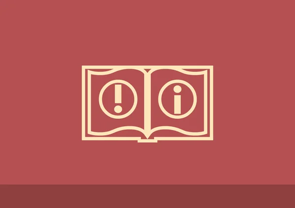 Icono de libro abierto, concepto de instrucción, ilustración de vectores de esquema — Vector de stock