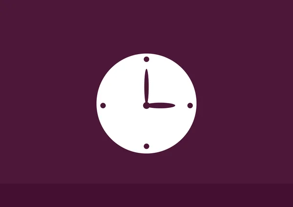 Icône web horloge simple — Image vectorielle