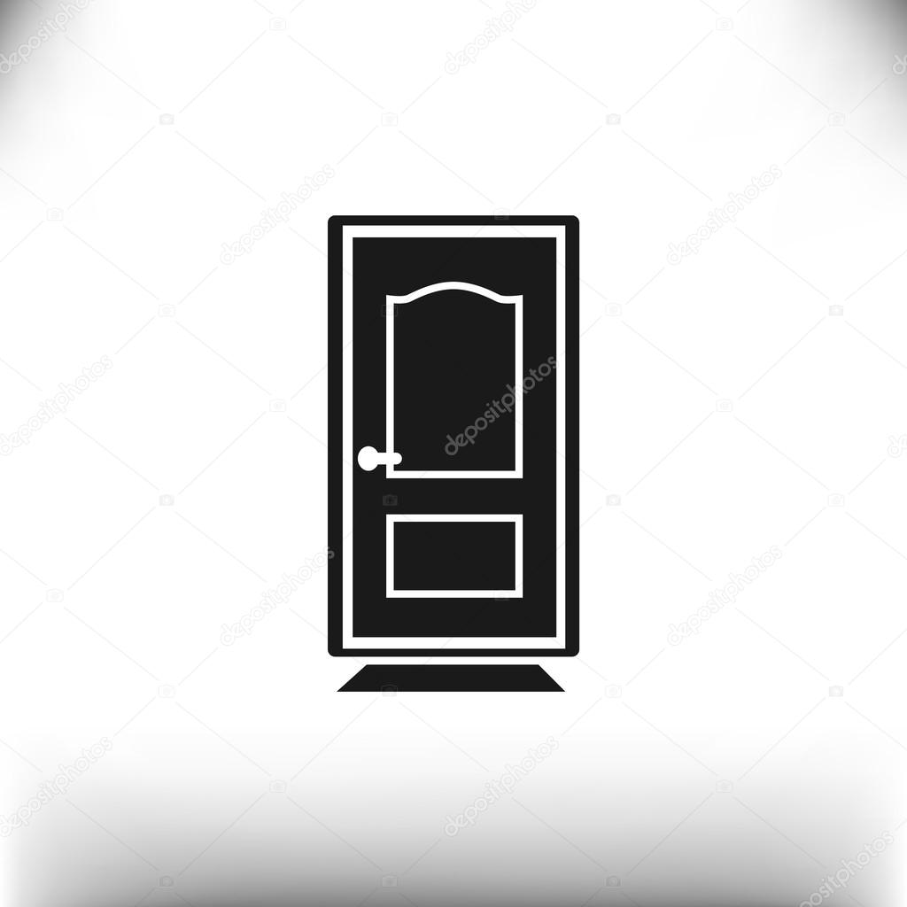 Closed door web icon