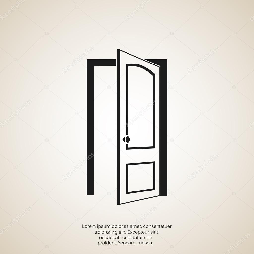 Opened door web icon