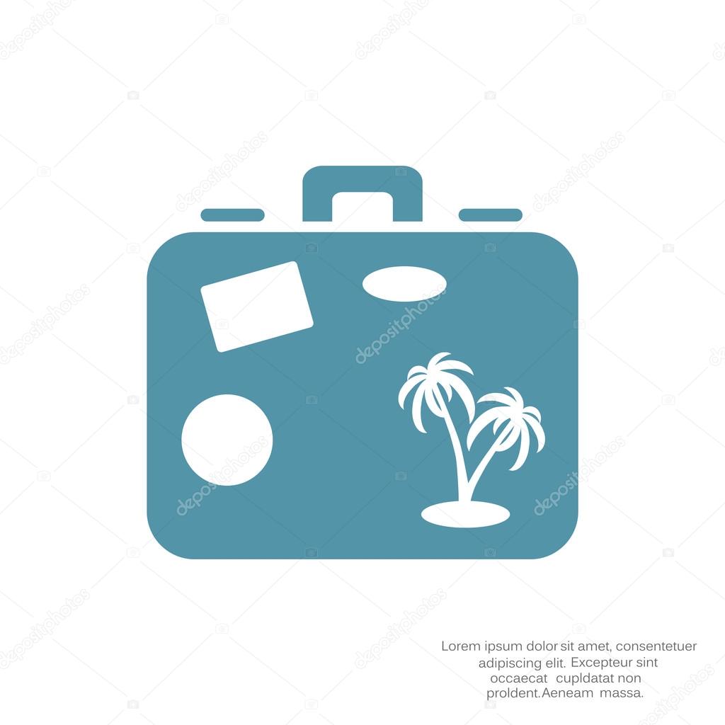 Tourist suitcase simple web icon