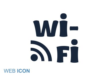 Wi-Fi yazıt dalgalar simgesiyle