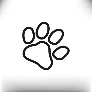 Köpek pençe parça basit simgesi