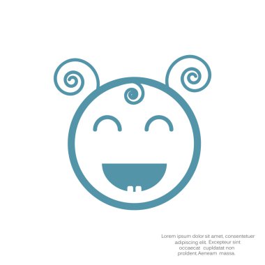 Mutlu bir çocuk yüzü doodle