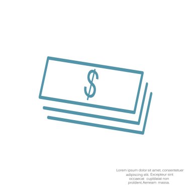 Dolar web simgesi yığını