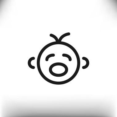 Ağlayan bebek siluet