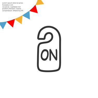 Etiket asılı üzerinde yazıt