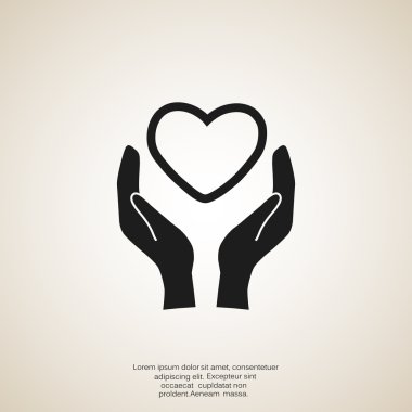 Eller basit simgesi kalp