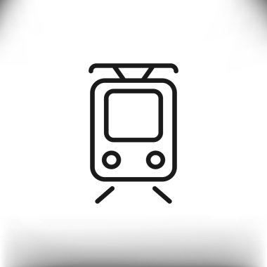 Basit tramvay web simgesi