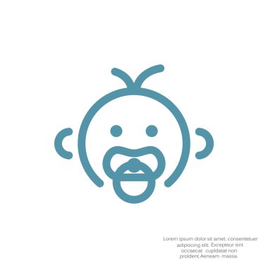 Bebek emziği ile basit simgesi