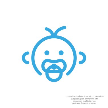 Bebek emziği ile basit simgesi