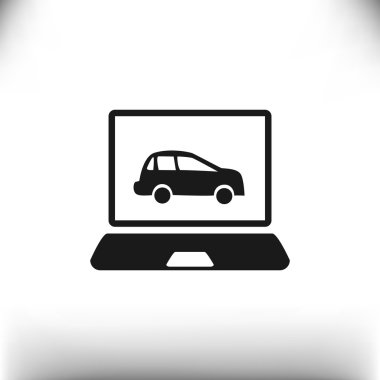 Dizüstü ekran simgesini araba ile
