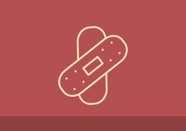 Bandaj sıva basit web simgesi